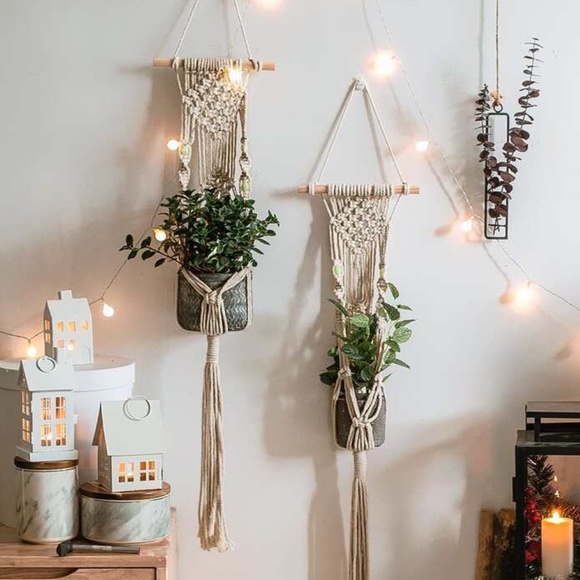 Other - boho macrame wall tassel plant hangers